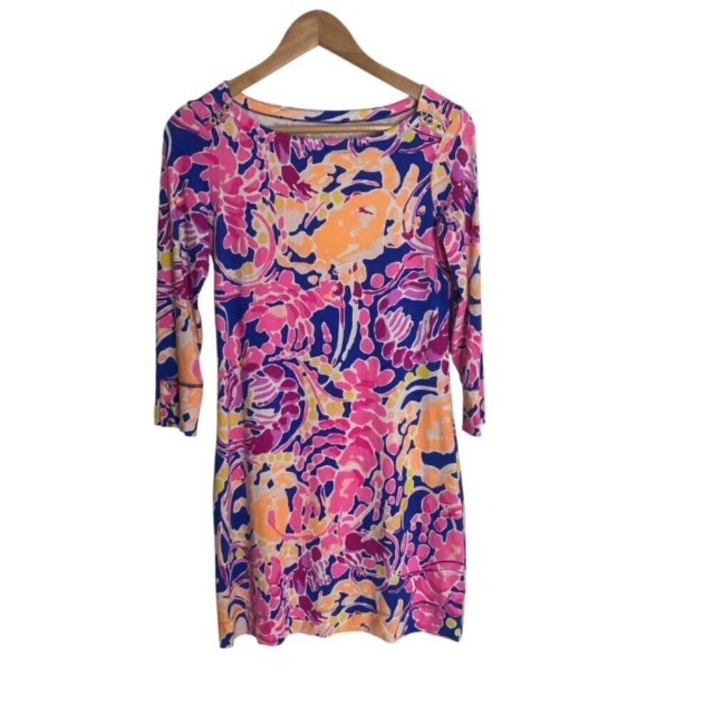 Lilly Pulitzer Sophie Brilliant Blue Catch & Release Jersey Dress XSmall
